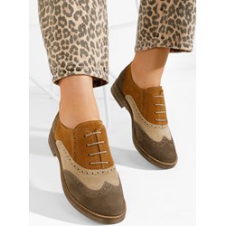 Buty sportowe damskie Zapatos brązowe sznurowane  - zdjęcie produktu