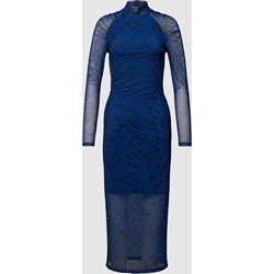 Sukienka Hugo Boss midi dopasowana koronkowa z długimi rękawami  - zdjęcie produktu