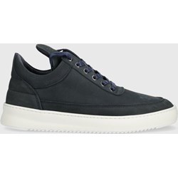 Buty sportowe damskie sneakersy sznurowane płaskie z nubuku  - zdjęcie produktu