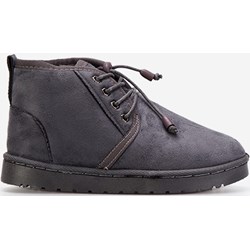Buty zimowe dziecięce Zapatos szare sznurowane  - zdjęcie produktu