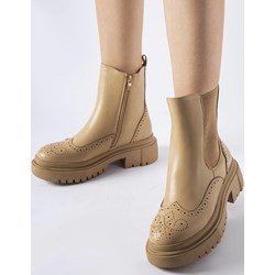 Botki Gemre casualowe z gumy płaskie z zamkiem  - zdjęcie produktu