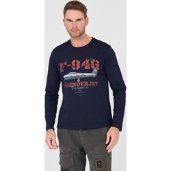 T-shirt męski Aeronautica Militare z długim rękawem  - zdjęcie produktu