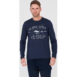 T-shirt męski Aeronautica Militare młodzieżowy z długim rękawem  - zdjęcie produktu