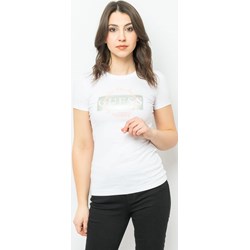 Bluzka damska Guess z okrągłym dekoltem z krótkim rękawem młodzieżowa  - zdjęcie produktu