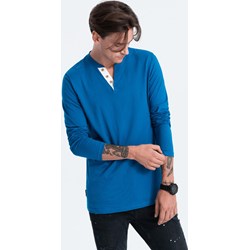 T-shirt męski Ombre z długimi rękawami bawełniany  - zdjęcie produktu