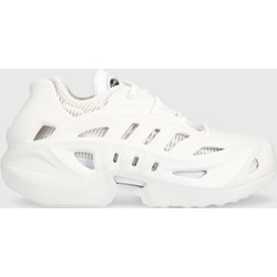 Buty sportowe damskie Adidas Originals sneakersy białe wiązane na płaskiej podeszwie z tworzywa sztucznego  - zdjęcie produktu