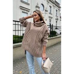 Sweter damski J&k z golfem  - zdjęcie produktu