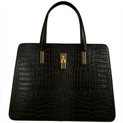 Vera Pelle shopper bag do ręki ze skóry w stylu glamour duża  - zdjęcie produktu