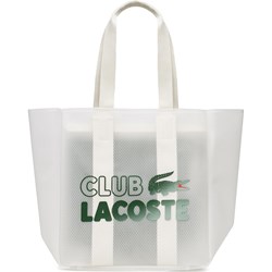 Shopper bag Lacoste biała wakacyjna na ramię mieszcząca a7  - zdjęcie produktu