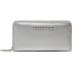 Portfel damski Valentino srebrny elegancki z aplikacjami   - zdjęcie produktu
