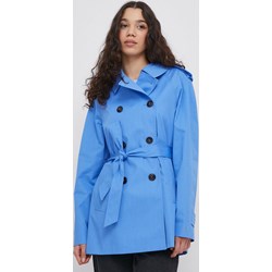 Płaszcz damski Tommy Hilfiger niebieski elegancki  - zdjęcie produktu