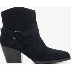 Botki Estro zamszowe na obcasie z zamkiem eleganckie  - zdjęcie produktu