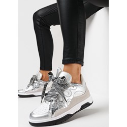 Srebrne buty sportowe damskie Born2be sneakersy  - zdjęcie produktu