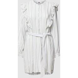 Biała sukienka Tommy Hilfiger z długim rękawem w paski na uczelnię koszulowa  - zdjęcie produktu
