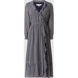Sukienka szara Michael Kors kopertowa  - zdjęcie produktu