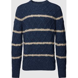 Sweter męski Fynch-hatton na jesień w paski  - zdjęcie produktu