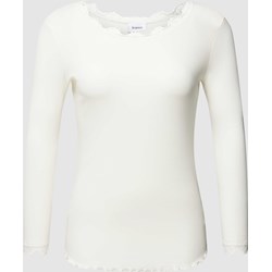 Biała bluzka damska Fransa Plus z okrągłym dekoltem z długim rękawem  - zdjęcie produktu