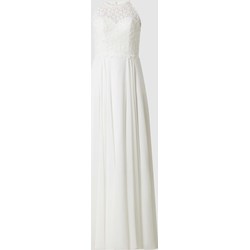 Sukienka biała Luxuar Fashion trapezowa bez rękawów  - zdjęcie produktu
