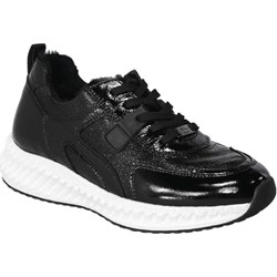 Czarne buty sportowe damskie Caprice sneakersy sznurowane  - zdjęcie produktu