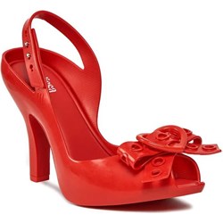 Sandały damskie Melissa z klamrą czerwone z gumy eleganckie  - zdjęcie produktu