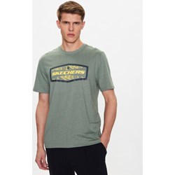 T-shirt męski Skechers z napisem z krótkim rękawem  - zdjęcie produktu
