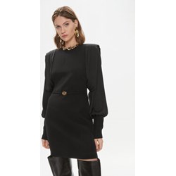 Sukienka Just Cavalli czarna mini z długim rękawem  - zdjęcie produktu