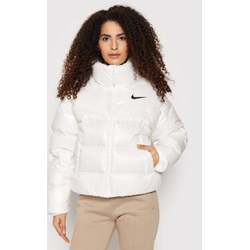 Biała kurtka damska Nike bez kaptura krótka  - zdjęcie produktu