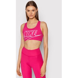 Biustonosz różowy Nike z napisami sportowy  - zdjęcie produktu