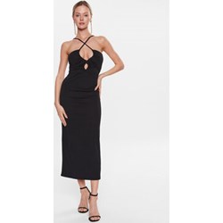 Sukienka Sisley midi czarna na ramiączkach  - zdjęcie produktu