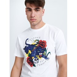 T-shirt męski biały Sinsay z krótkim rękawem  - zdjęcie produktu