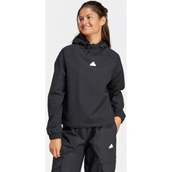 Bluza damska czarna Adidas z aplikacjami  sportowa  - zdjęcie produktu