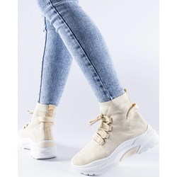 Buty sportowe damskie Gemre sneakersy beżowe casual  - zdjęcie produktu