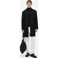 Płaszcz męski H & M czarny wełniany  - zdjęcie produktu