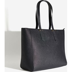 Shopper bag H & M mieszcząca a5 czarna na ramię  - zdjęcie produktu
