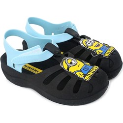 Grendene sandały dziecięce na rzepy z aplikacjami  czarne  - zdjęcie produktu