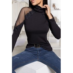 Bluzka damska IVET czarna z długim rękawem  - zdjęcie produktu