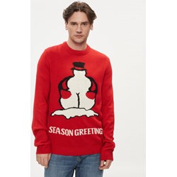 Sweter męski Only & Sons jesienny czerwony  - zdjęcie produktu