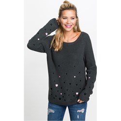 Sweter damski Bonprix casual z okrągłym dekoltem  - zdjęcie produktu