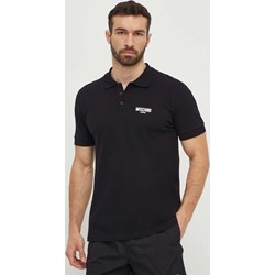 Czarny t-shirt męski Moschino z krótkimi rękawami  - zdjęcie produktu