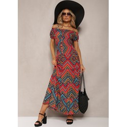 Renee sukienka z dekoltem typu hiszpanka maxi z krótkim rękawem  - zdjęcie produktu