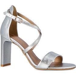 Sandały damskie srebrne Tymoteo eleganckie  - zdjęcie produktu