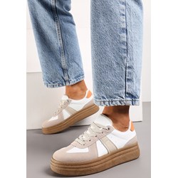 Buty sportowe damskie Born2be sneakersy sznurowane na platformie  - zdjęcie produktu