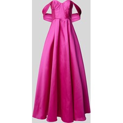 Sukienka Vera Wang Bride z satyny wieczorowa z dekoltem v  - zdjęcie produktu