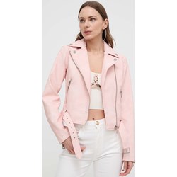 Kurtka damska Guess różowa bez kaptura krótka casual  - zdjęcie produktu
