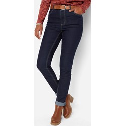 Granatowe jeansy damskie Bonprix na jesień  - zdjęcie produktu