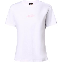 Ellesse bluzka damska sportowa z okrągłym dekoltem biała z napisem  - zdjęcie produktu