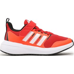 Czerwone buty sportowe dziecięce Adidas wiązane  - zdjęcie produktu