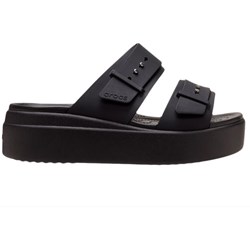 Klapki damskie Crocs czarne na platformie  - zdjęcie produktu