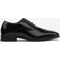 Buty eleganckie męskie Born2be sznurowane czarne  - zdjęcie produktu