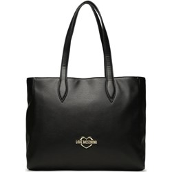 Shopper bag Love Moschino glamour matowa ze skóry ekologicznej na ramię duża  - zdjęcie produktu